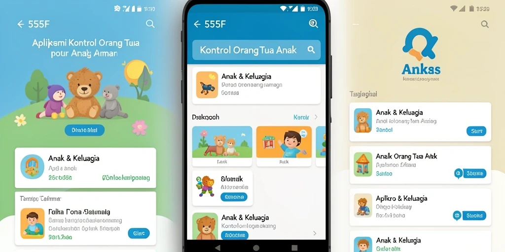 Antarmuka 555F yang intuitif dan mudah digunakan untuk kontrol orang tua.