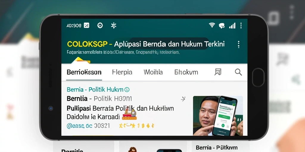 Antarmuka COLOKSGP menampilkan berita politik dan hukum secara jelas.