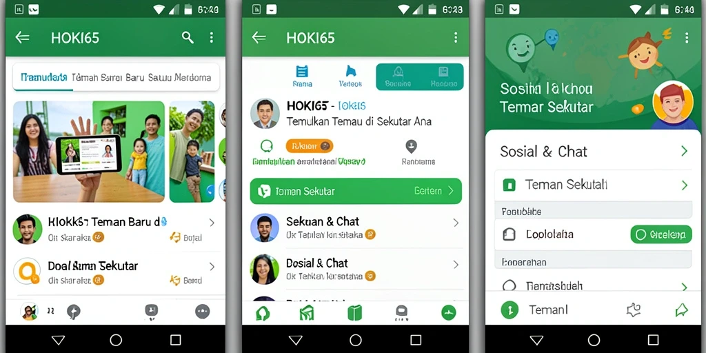 Antarmuka HOKI65 yang mudah digunakan untuk mencari teman baru.