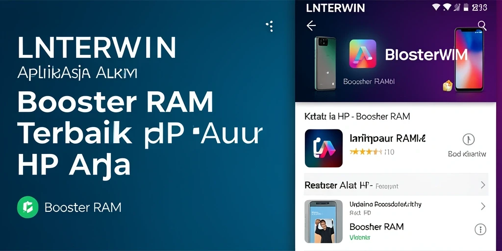 Tampilan antarmuka LNTERWIN yang sederhana dan efektif untuk Booster RAM.