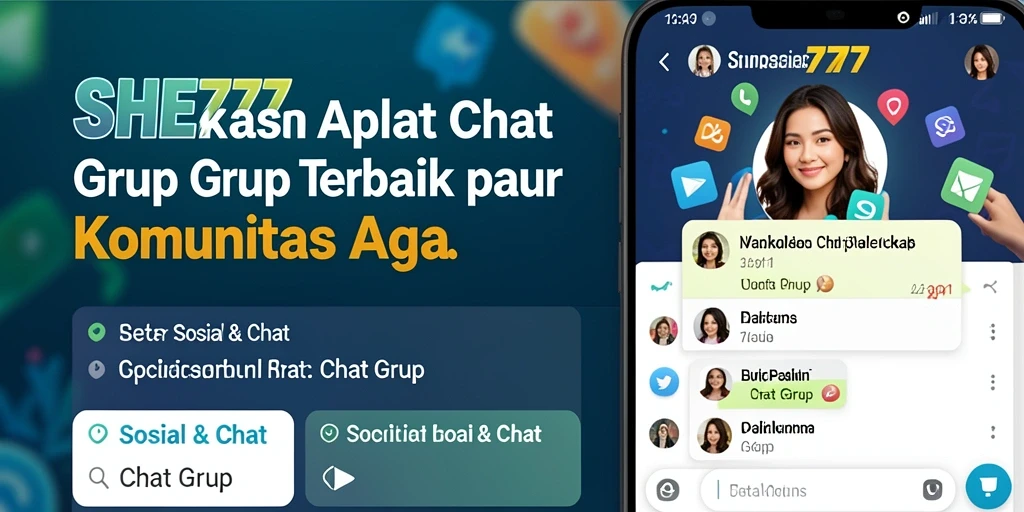 Antarmuka pengguna SHE777 saat chatting dalam grup.