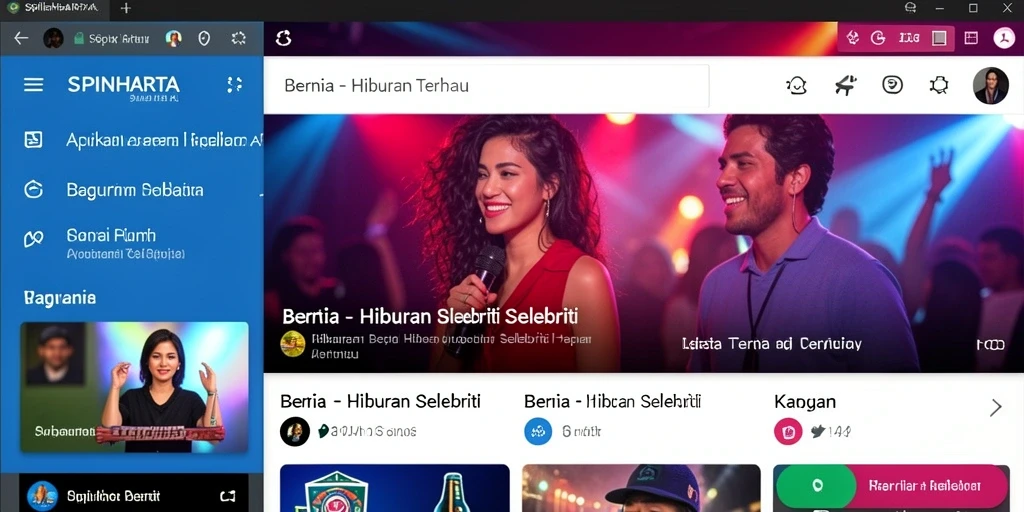 Tampilan antarmuka aplikasi SPINHARTA yang menarik dan informatif.