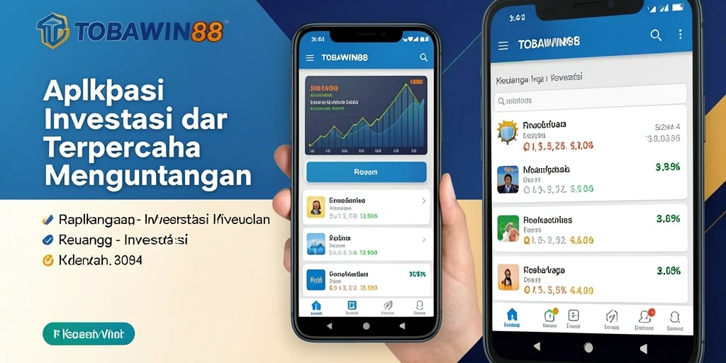 Screenshot aplikasi TOBAWIN88 menampilkan antarmuka yang ramah pengguna untuk investasi.